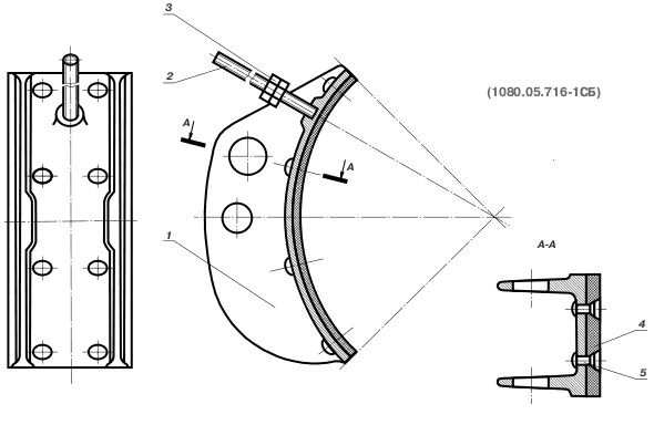 колодка 1080.05.717, шпилька 1080.05.718, 1080.05.728