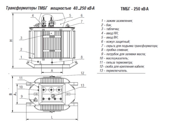 тмбг 630, трансформаторы для буровых установок
